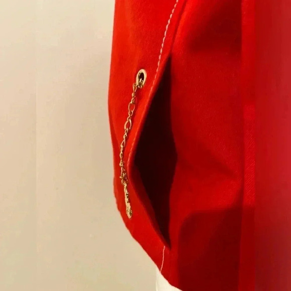 ST. John Sport Red and Navy Cropped Jacket Size Small - Picture 5 of 13